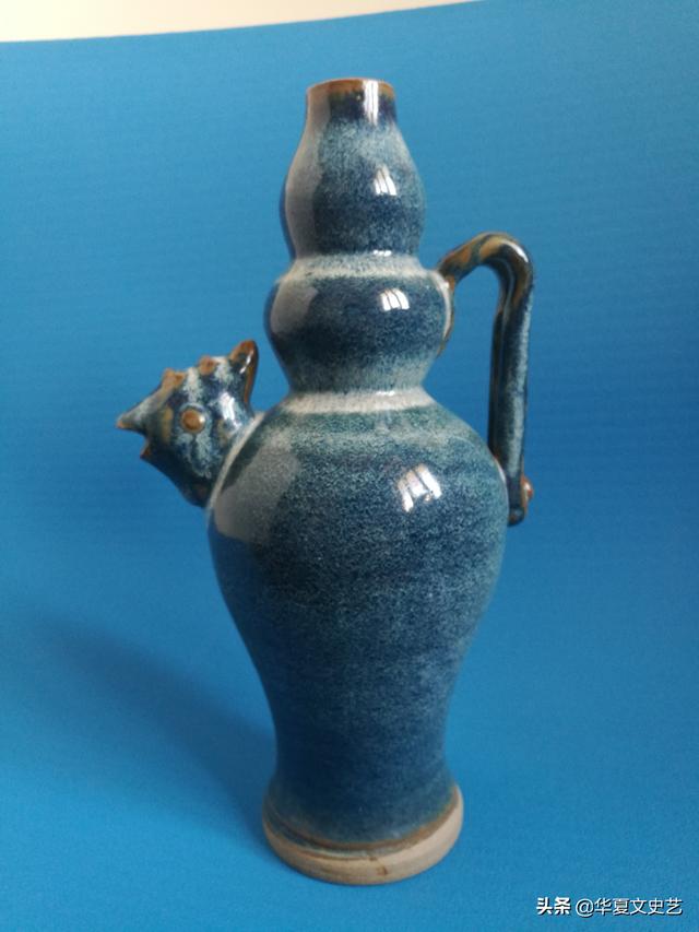 钧瓷 凤首葫芦型执壶